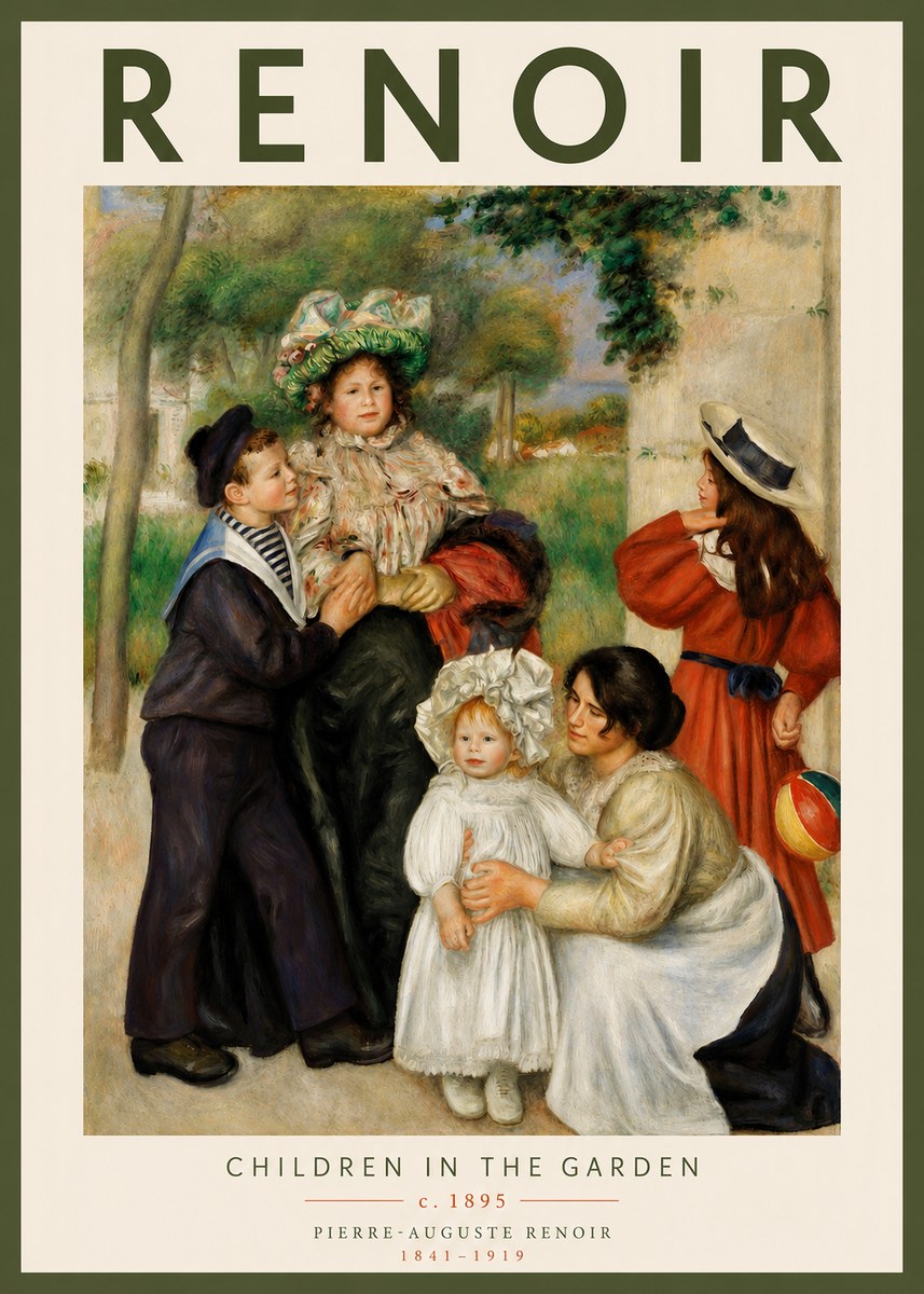 Renoir The Children of the Artist No3 - Plakát