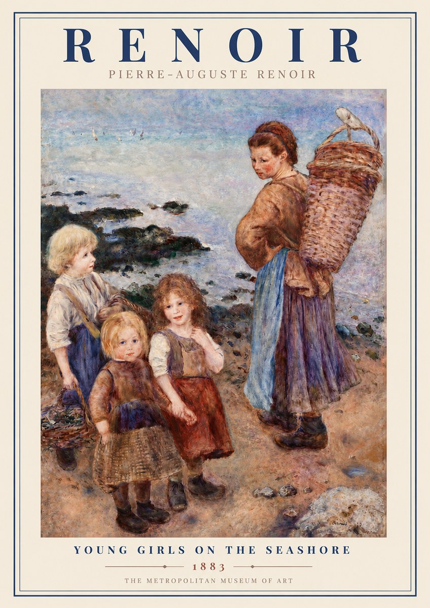 Renoir Children on the Seashore No3 - Plakát