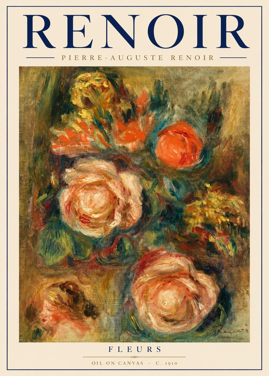 Renoir Fleurs No3 - Plakát