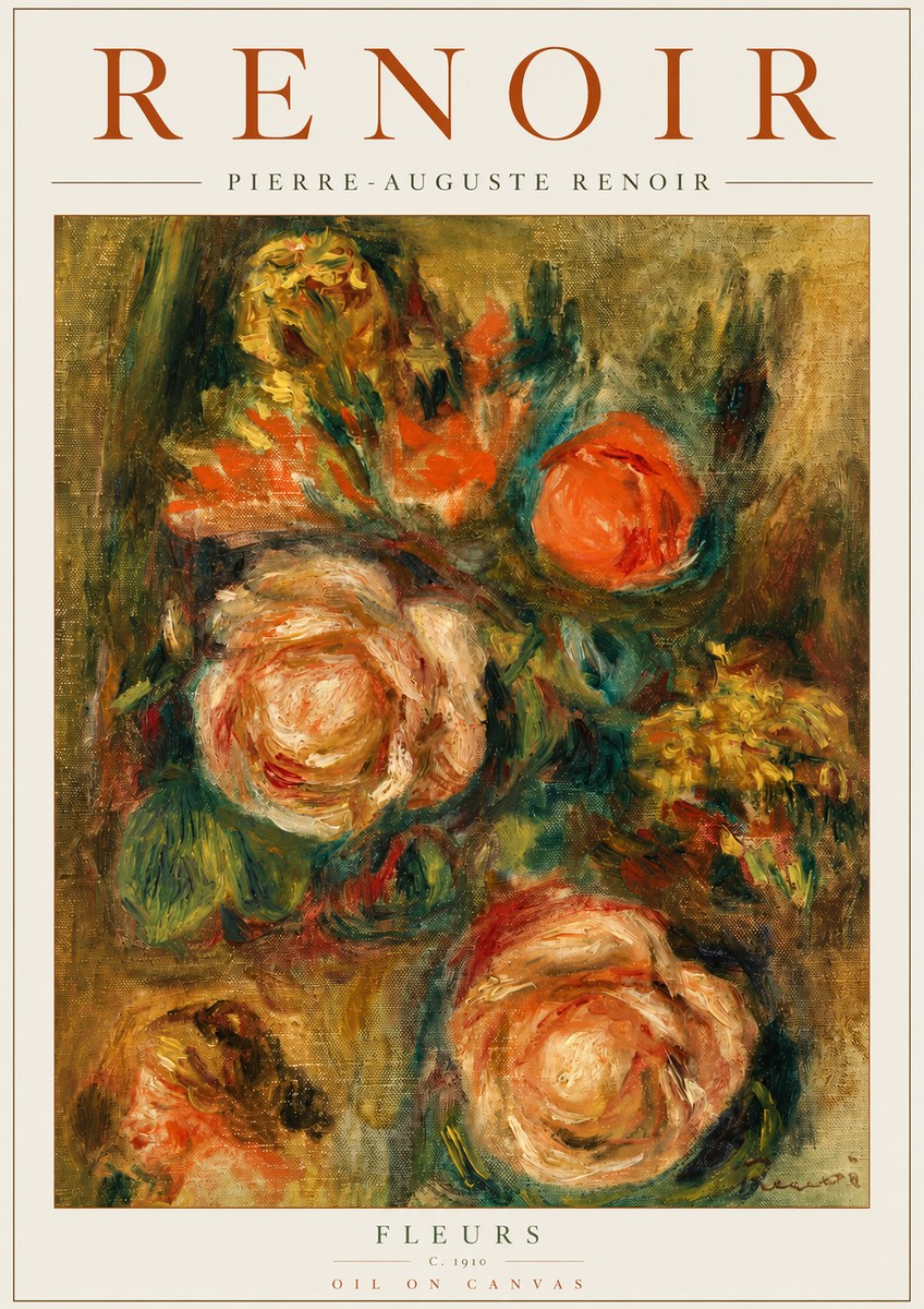 Renoir Fleurs No4 - Plakát