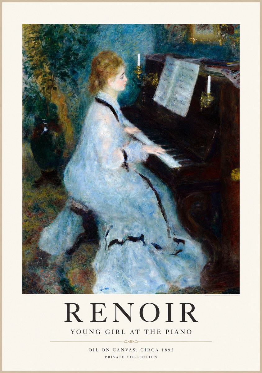 Renoir Young Girl at the Piano No1 - Plakát