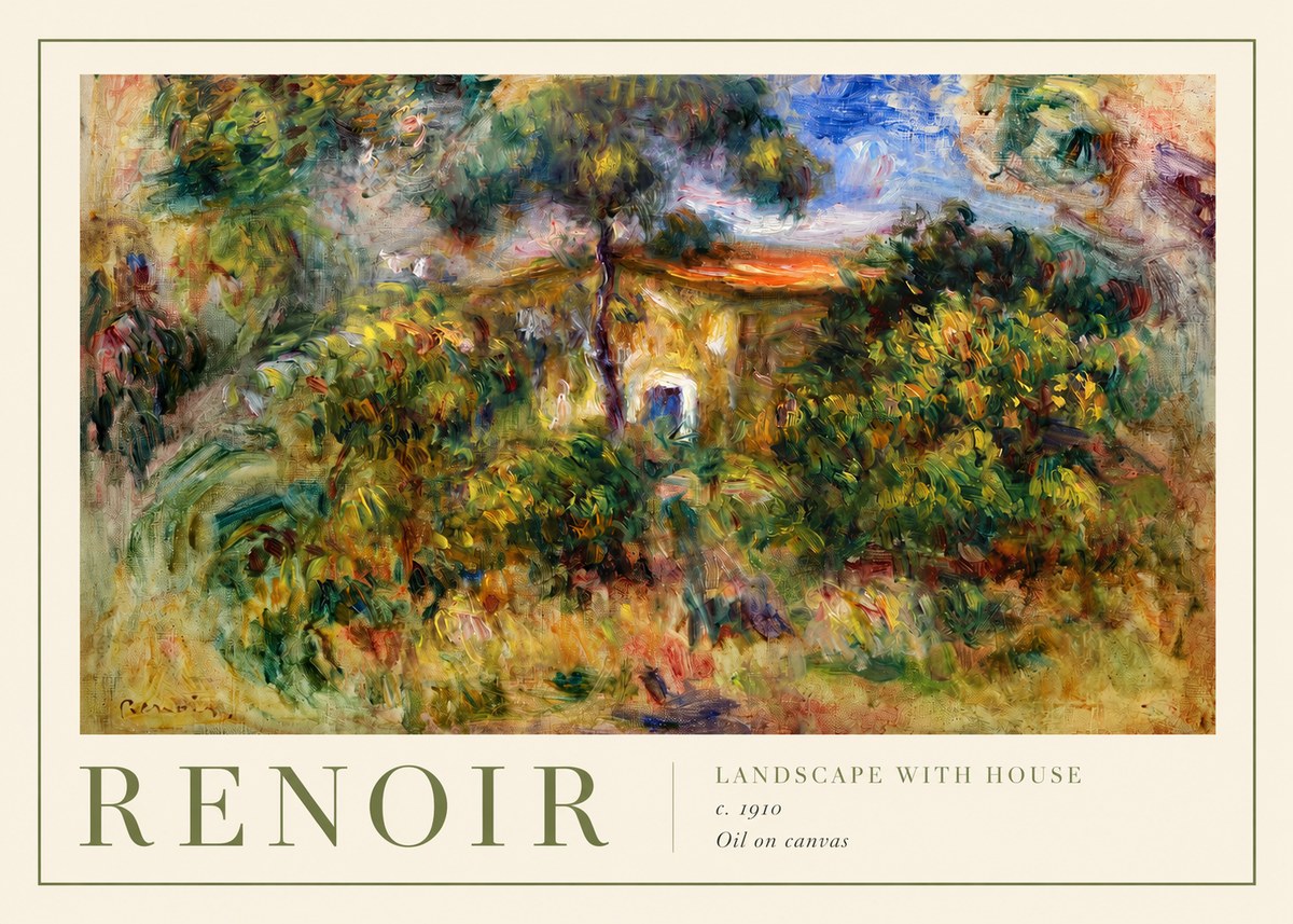 Renoir Landscape with House I No2 - Plakát