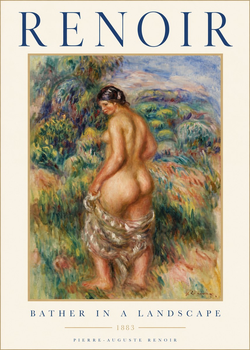 Renoir Bather in a Landscape No1 - Plakát