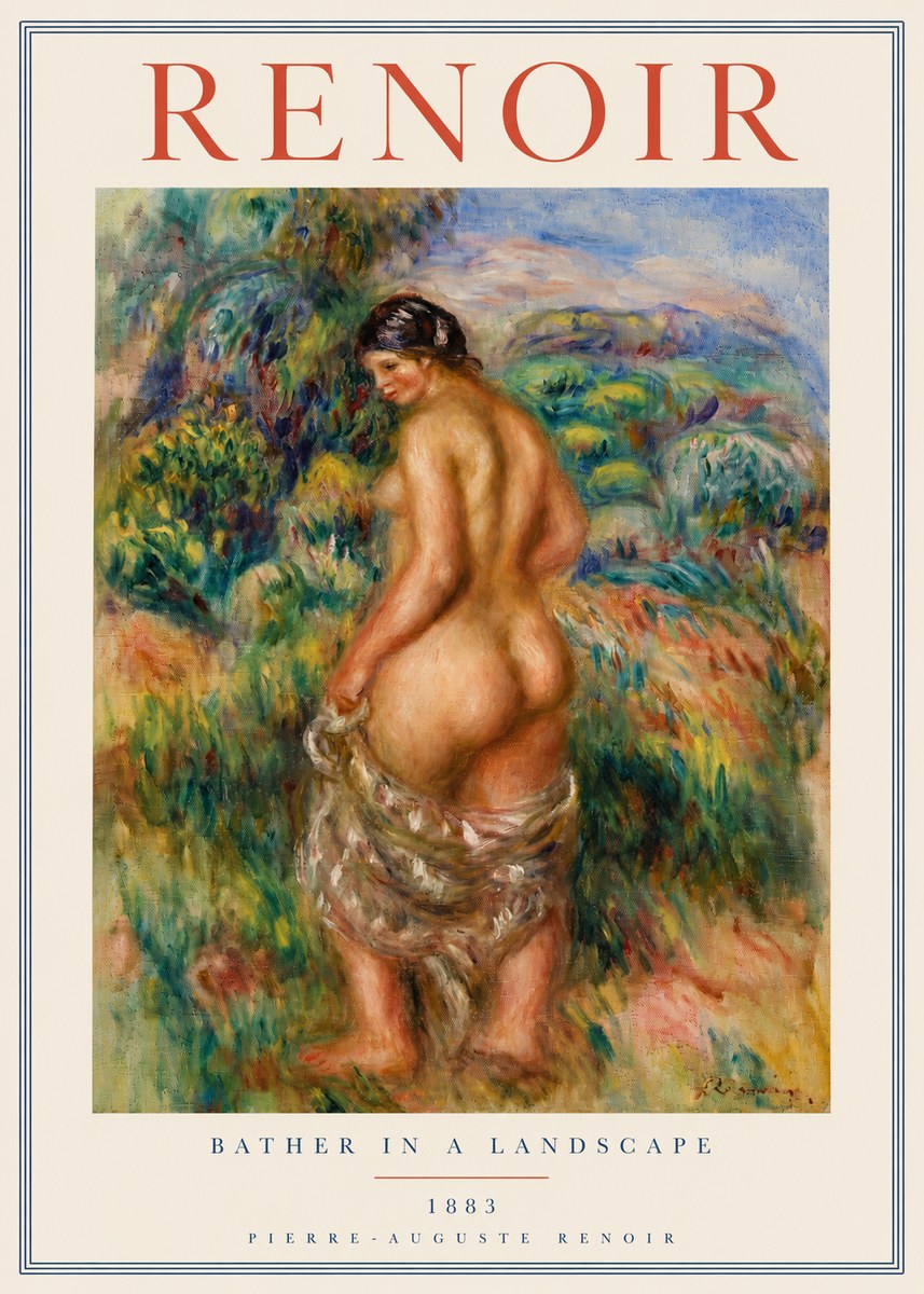 Renoir Bather in a Landscape No3 - Plakát