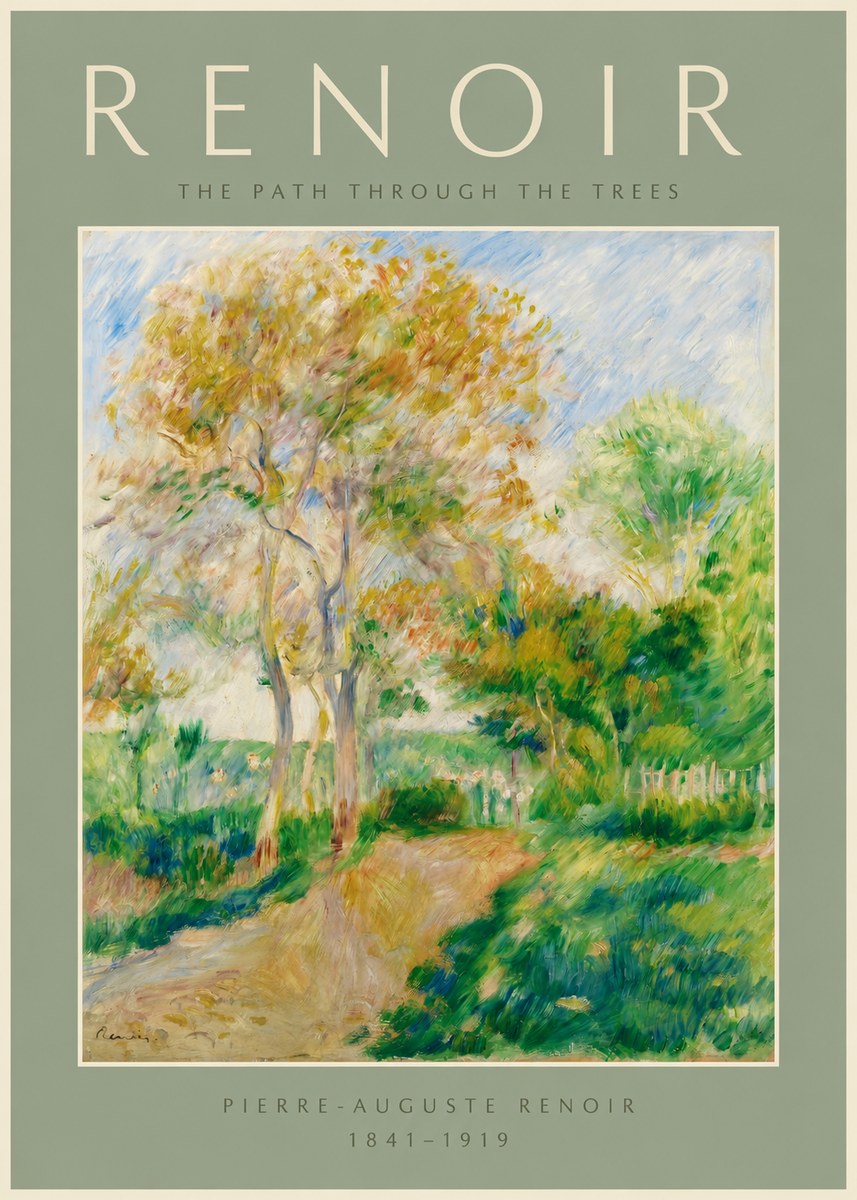 Renoir The Path Through the Trees No2 - Plakát
