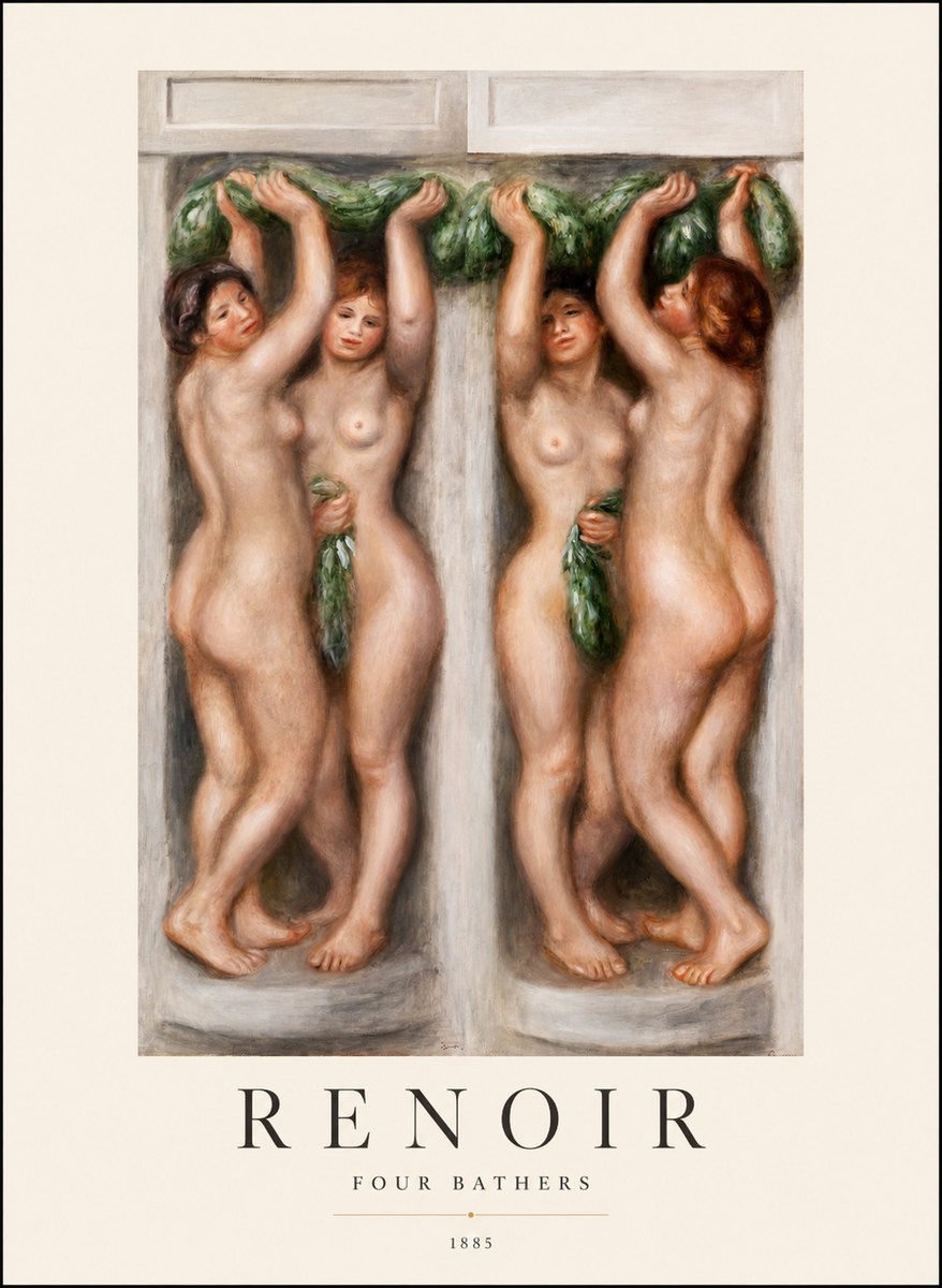 Renoir Four Bathers No1 - Plakát