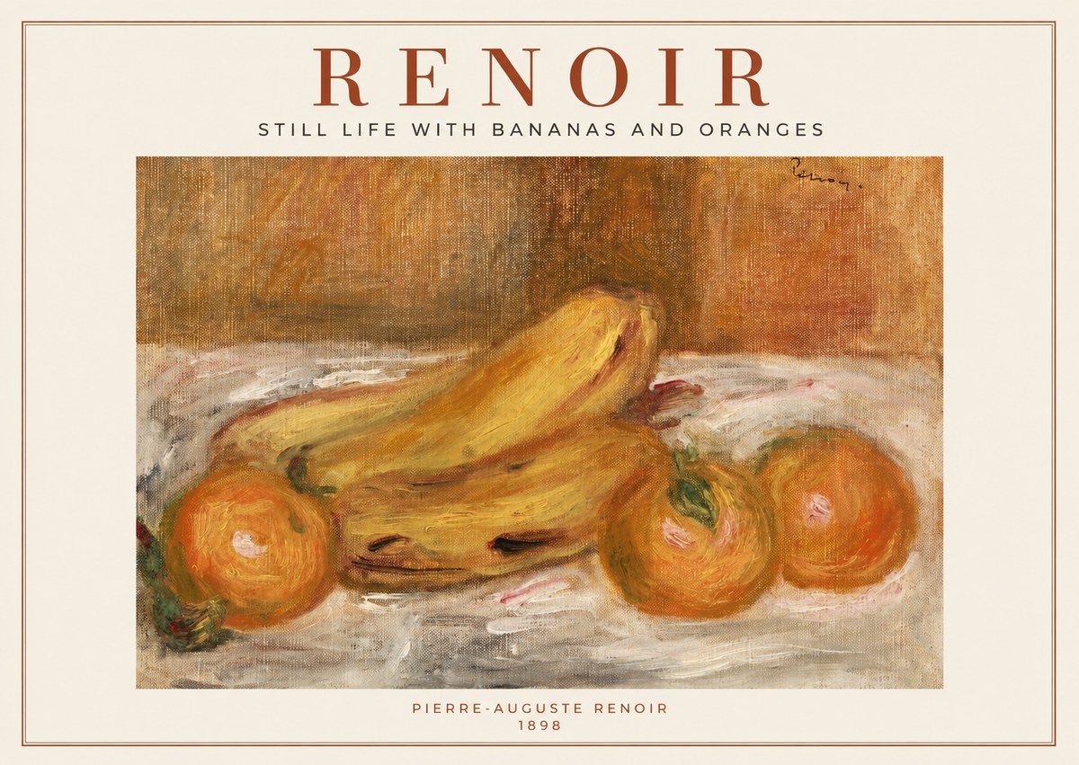 Renoir Still Life with Bananas and Oranges No1 - Plakát