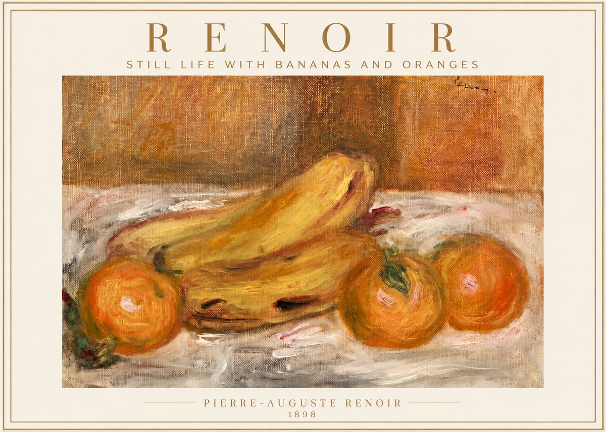 Renoir Still Life with Bananas and Oranges No4 - Plakát