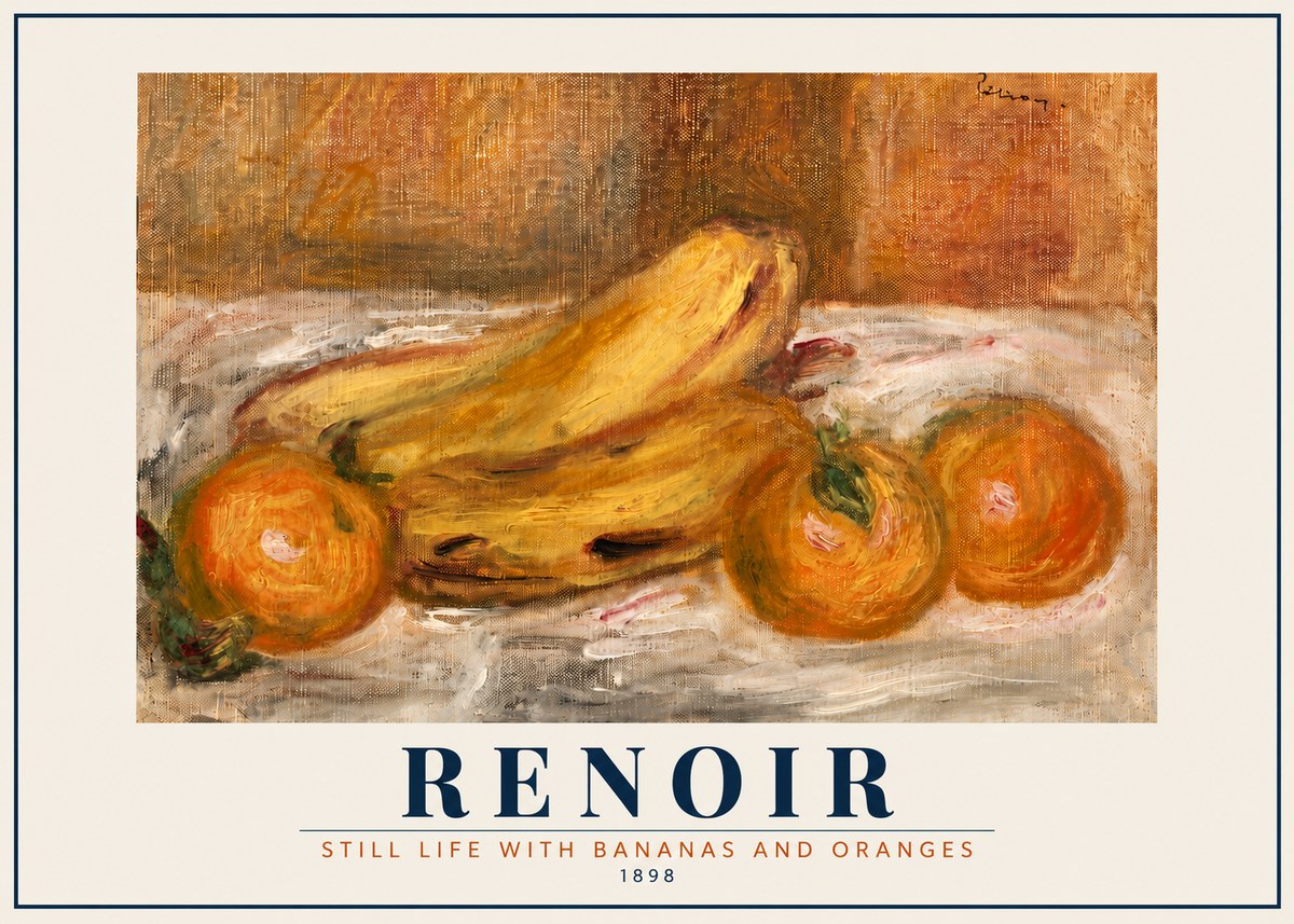 Renoir Still Life with Bananas and Oranges No5 - Plakát