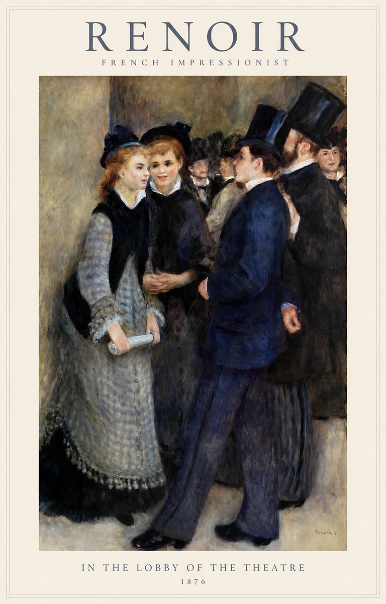 Renoir In the Lobby of the Theatre No1 - Plakát