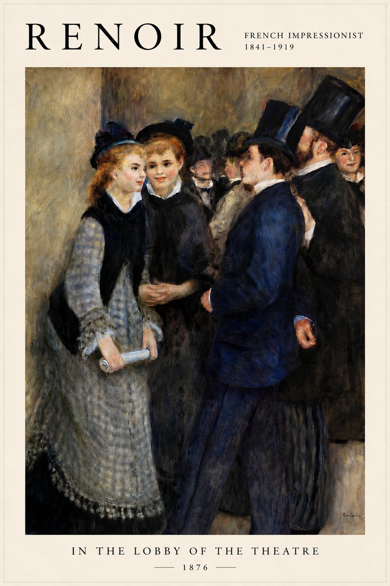Renoir In the Lobby of the Theatre No3 - Plakát