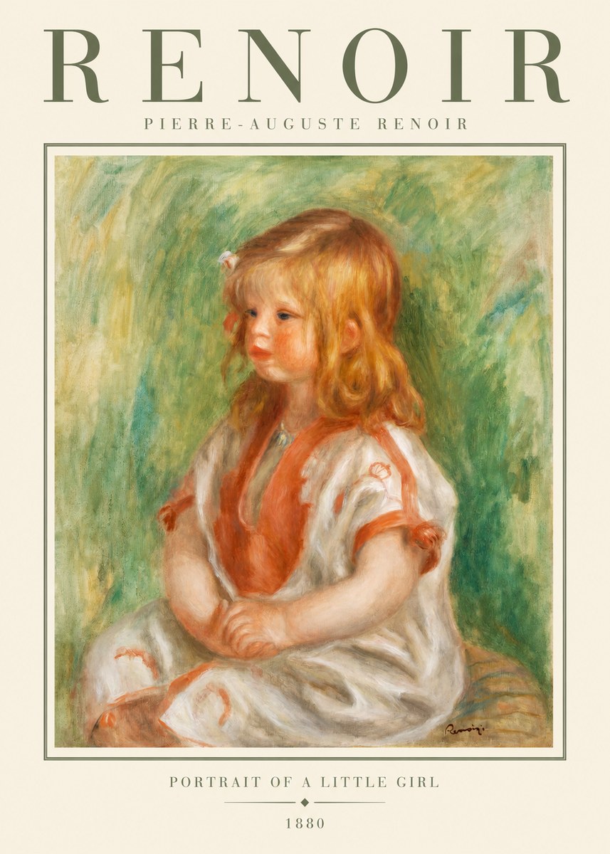 Renoir Portrait of a Little Girl No1 - Plakát