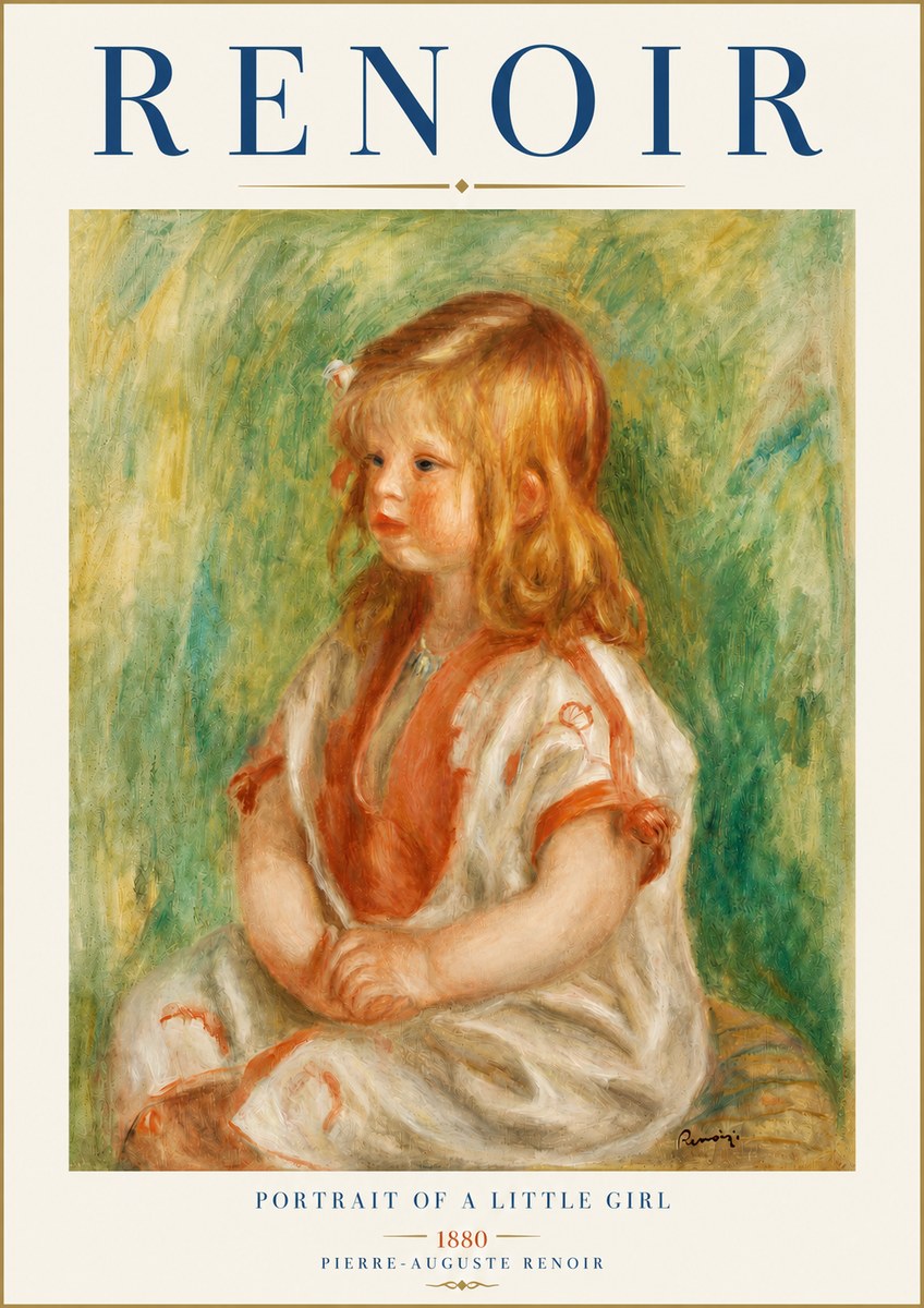 Renoir Portrait of a Little Girl No3 - Plakát