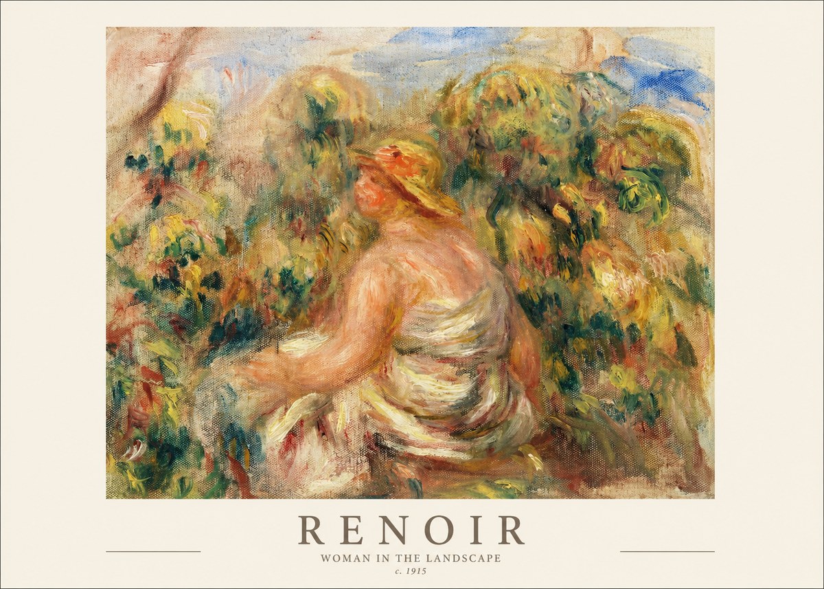 Renoir Woman in a Garden (Study) No2 - Plakát
