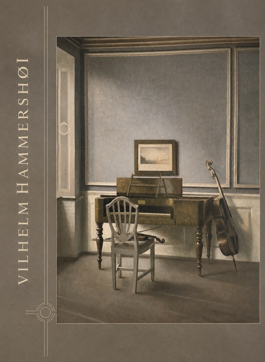 Vilhelm Hammershøi Interior with a Piano and a Cello No4 - Plakát