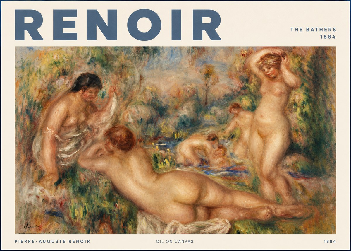 Renoir The Bathers I No2 - Plakát