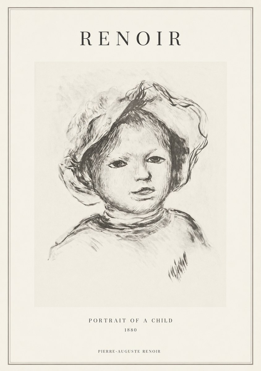 Renoir Portrait of a Child II No1 - Plakát