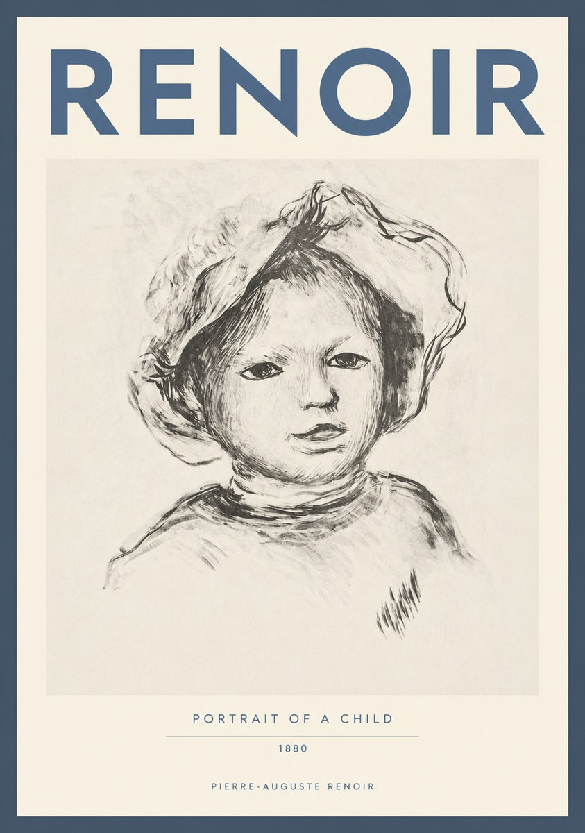 Renoir Portrait of a Child II No2 - Plakát