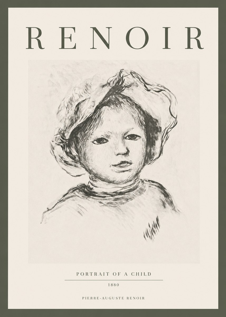 Renoir Portrait of a Child II No3 - Plakát