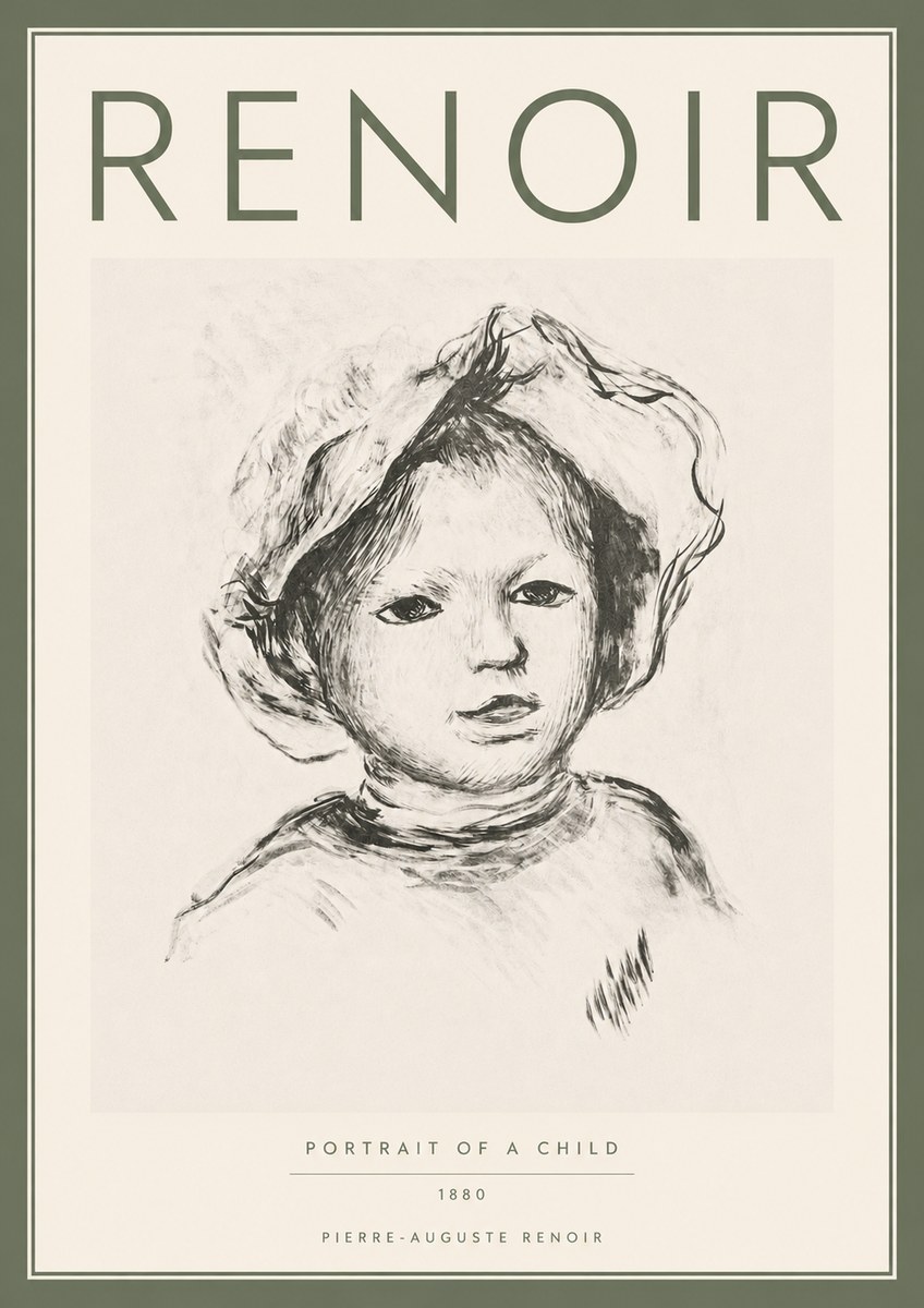 Renoir Portrait of a Child II No5 - Plakát