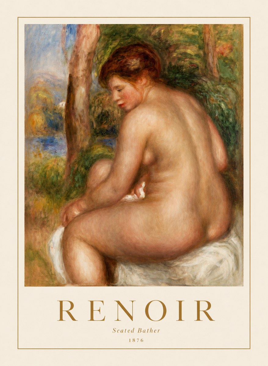 Renoir Seated Bather No1 - Plakát