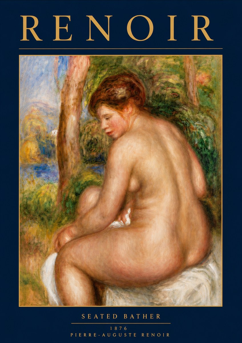 Renoir Seated Bather No5 - Plakát