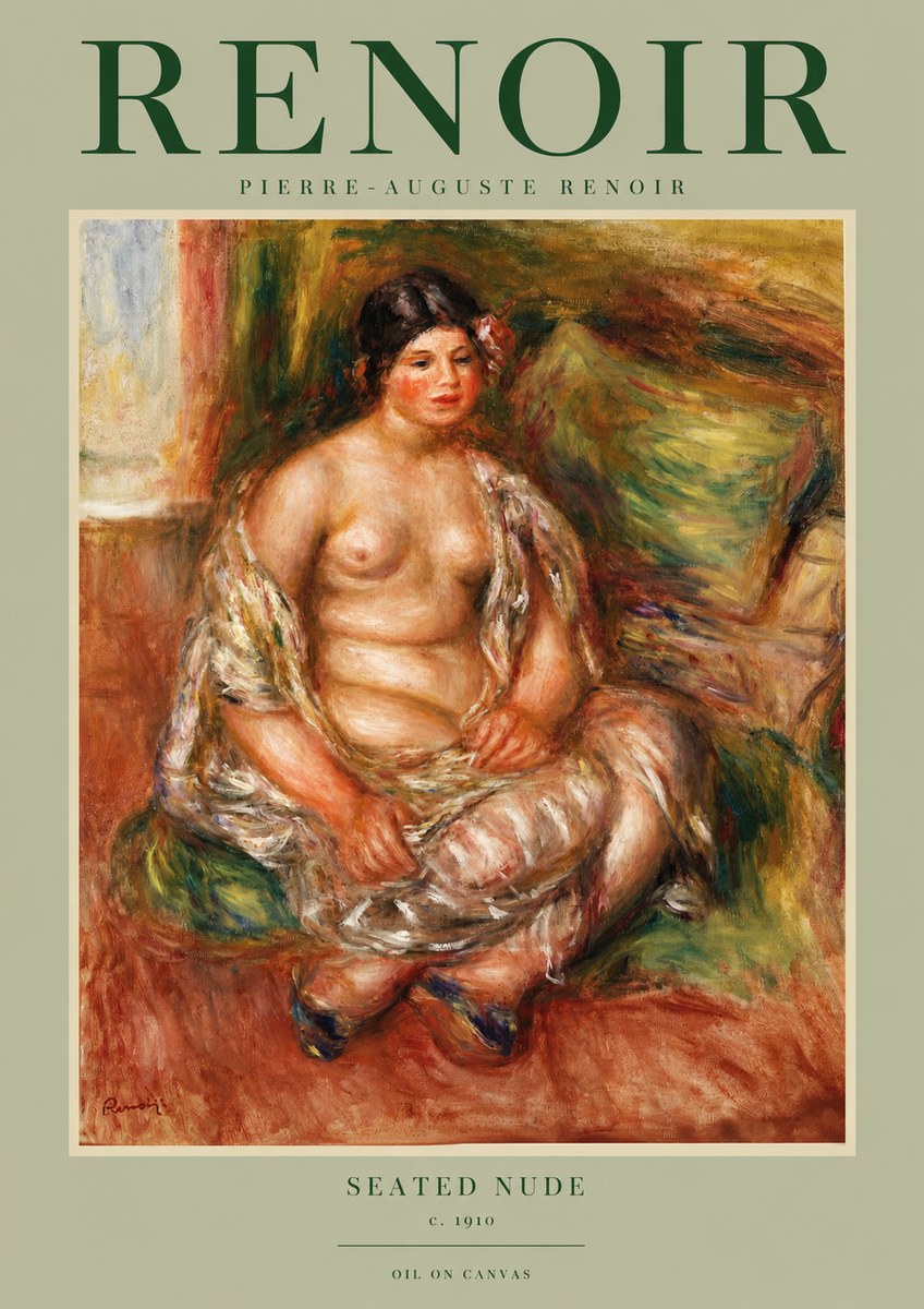 Renoir Seated Nude No2 - Plakát