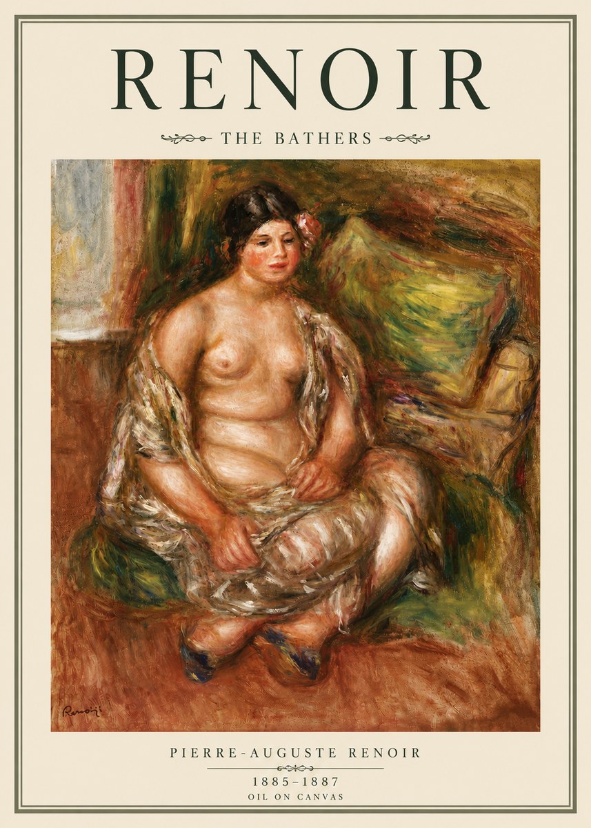 Renoir Seated Nude No4 - Plakát