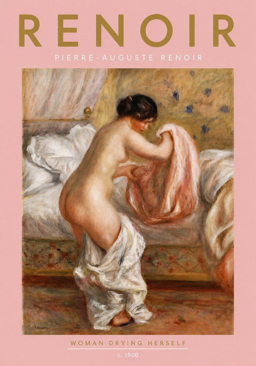 Renoir Woman Drying Herself No5 - Plakát