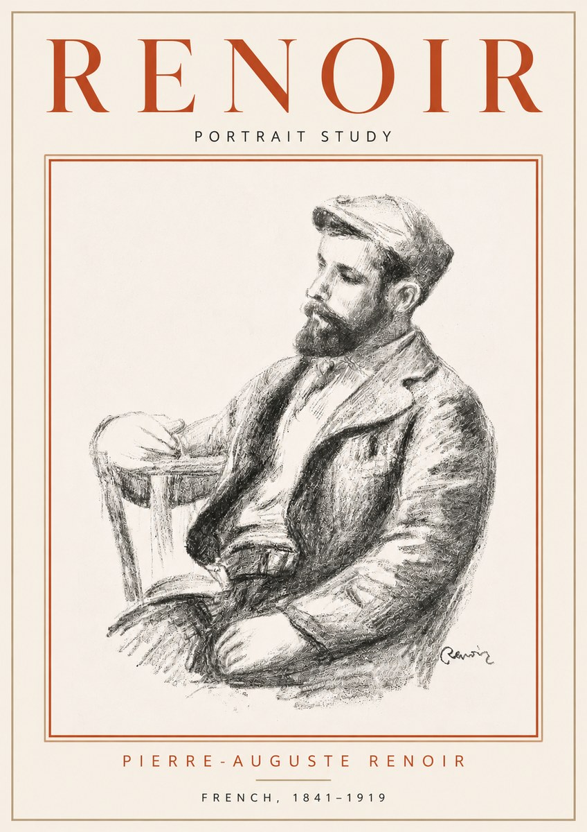 Renoir Portrait Study II No4 - Plakát