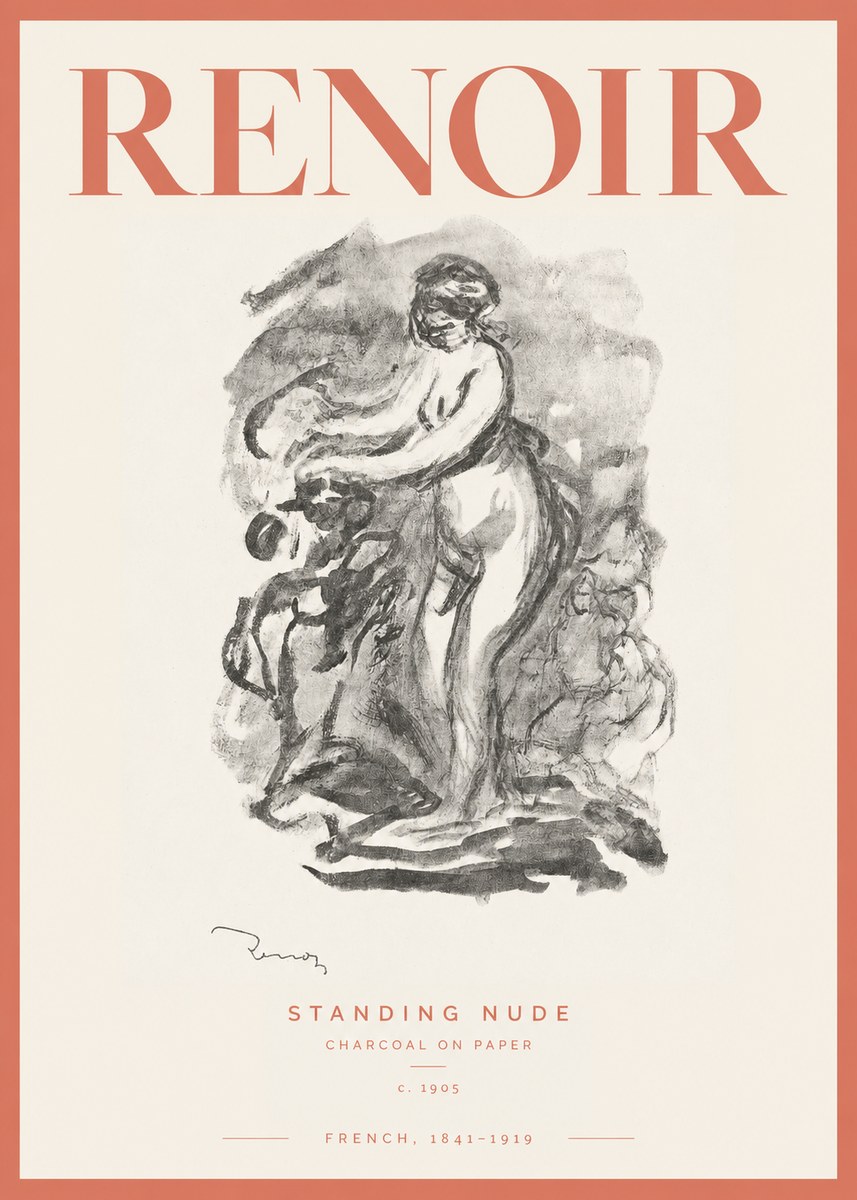 Renoir Standing Nude No2 - Plakát
