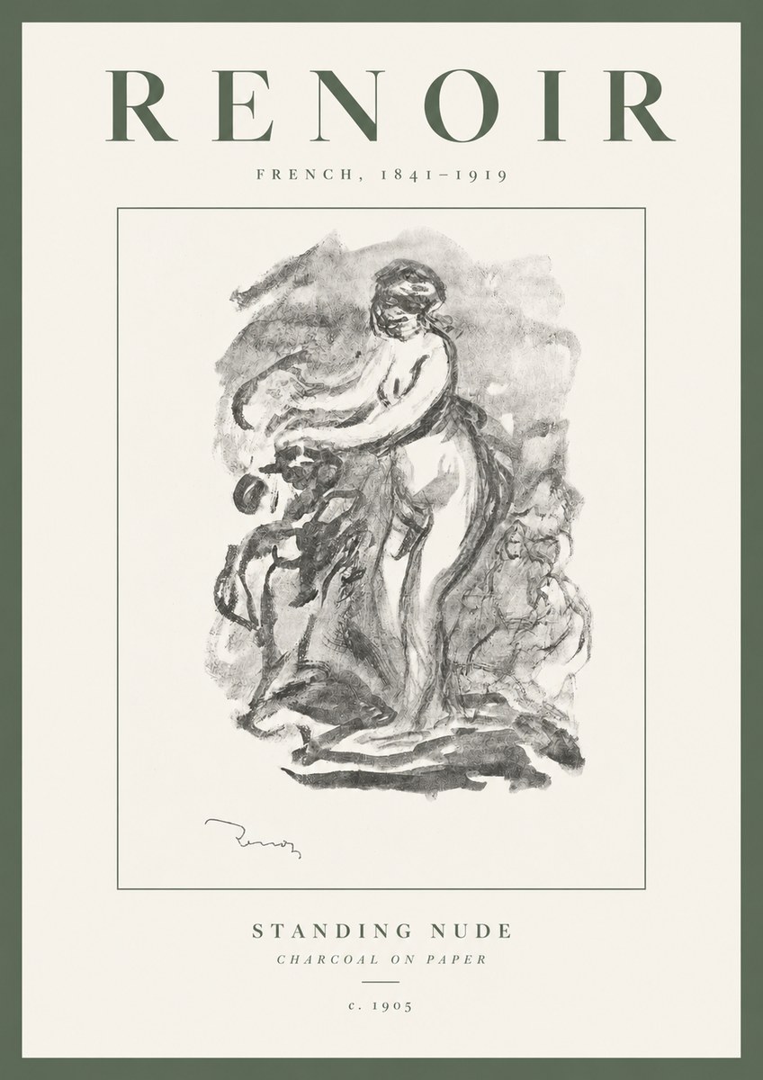Renoir Standing Nude No3 - Plakát