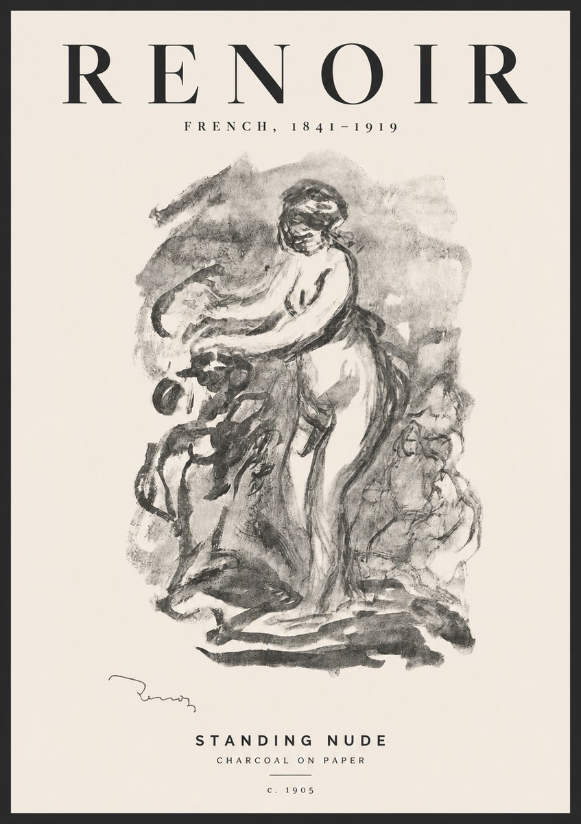 Renoir Standing Nude No4 - Plakát
