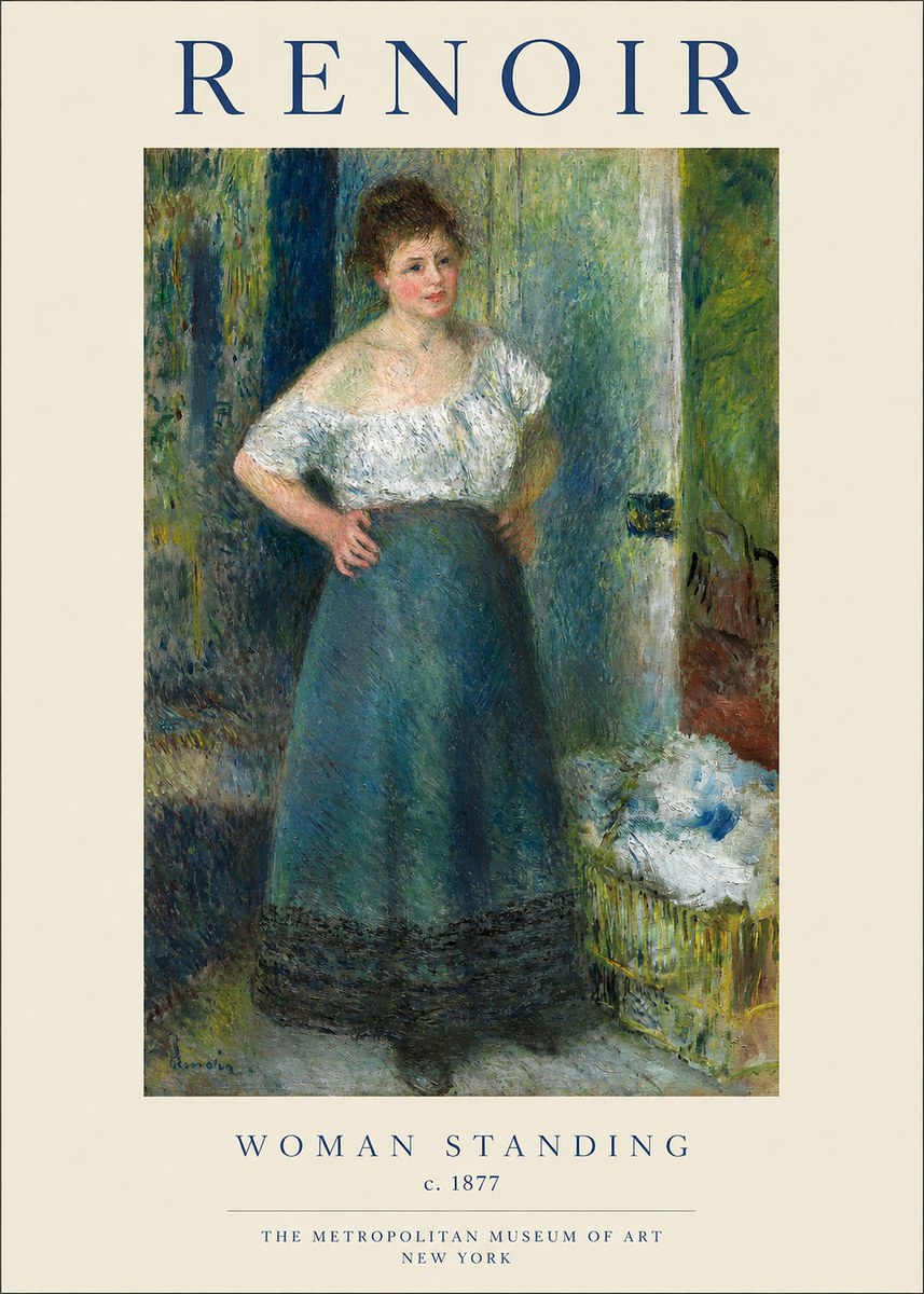 Renoir Woman Standing No1 - Plakát
