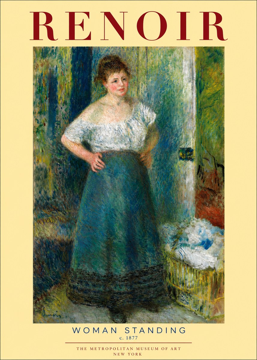 Renoir Woman Standing No2 - Plakát