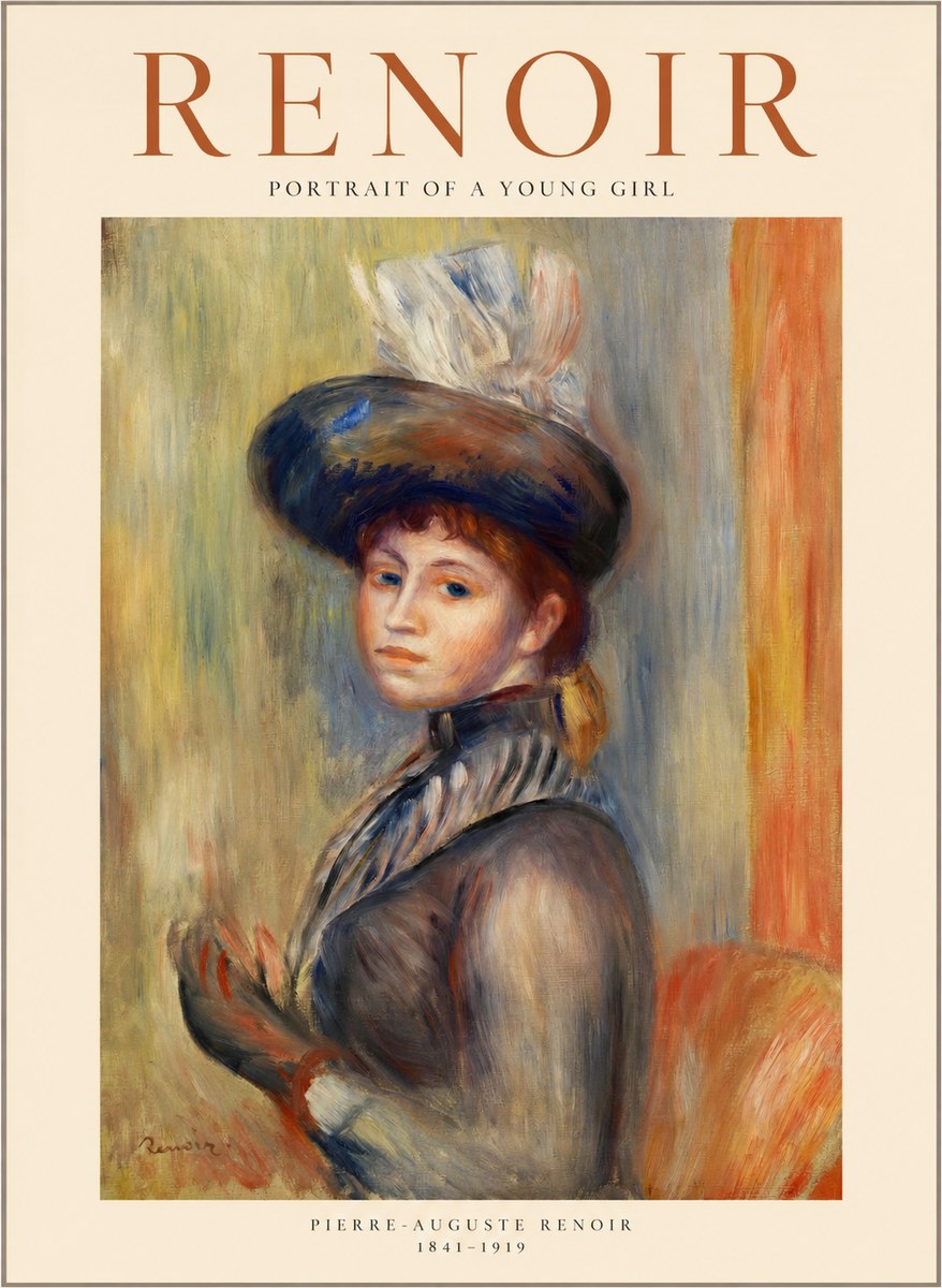 Renoir Portrait of a Young Girl IV No1 - Plakát