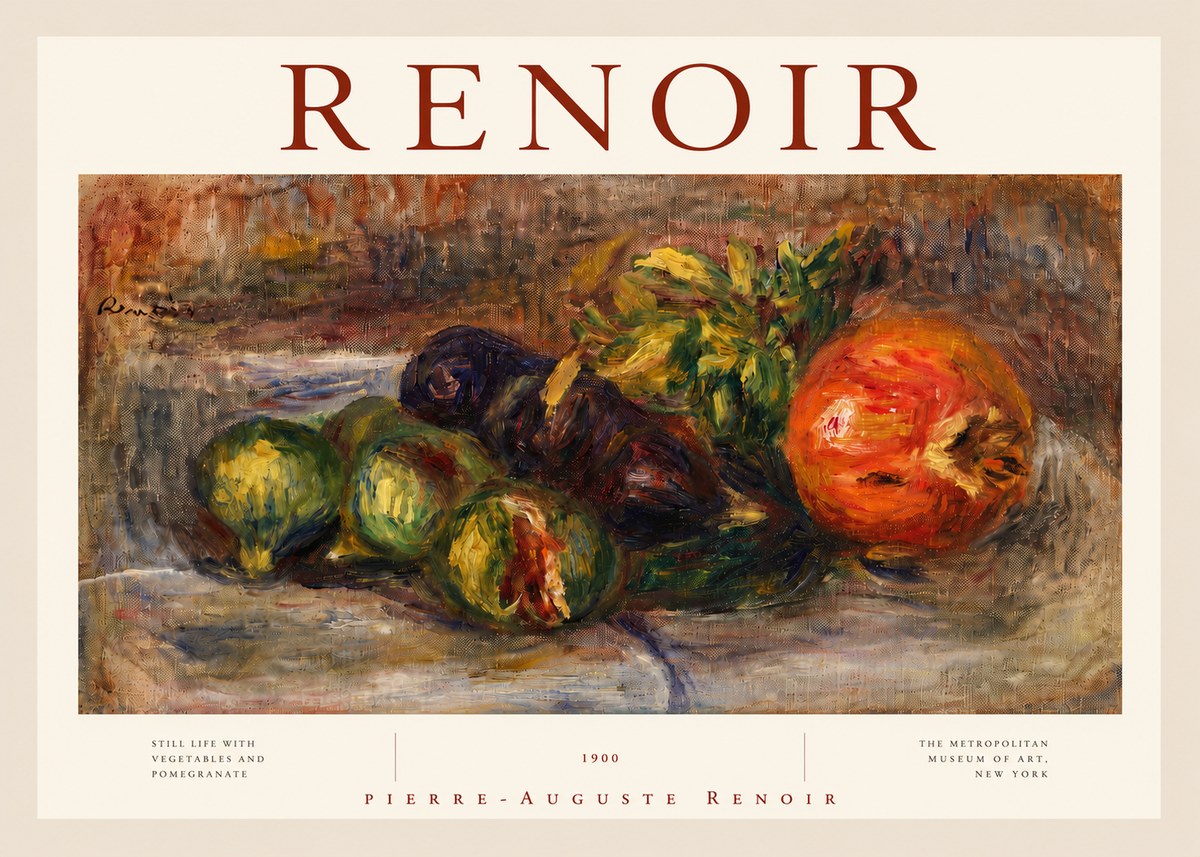 Renoir Still Life with Fruits and Vegetables No3 - Plakát