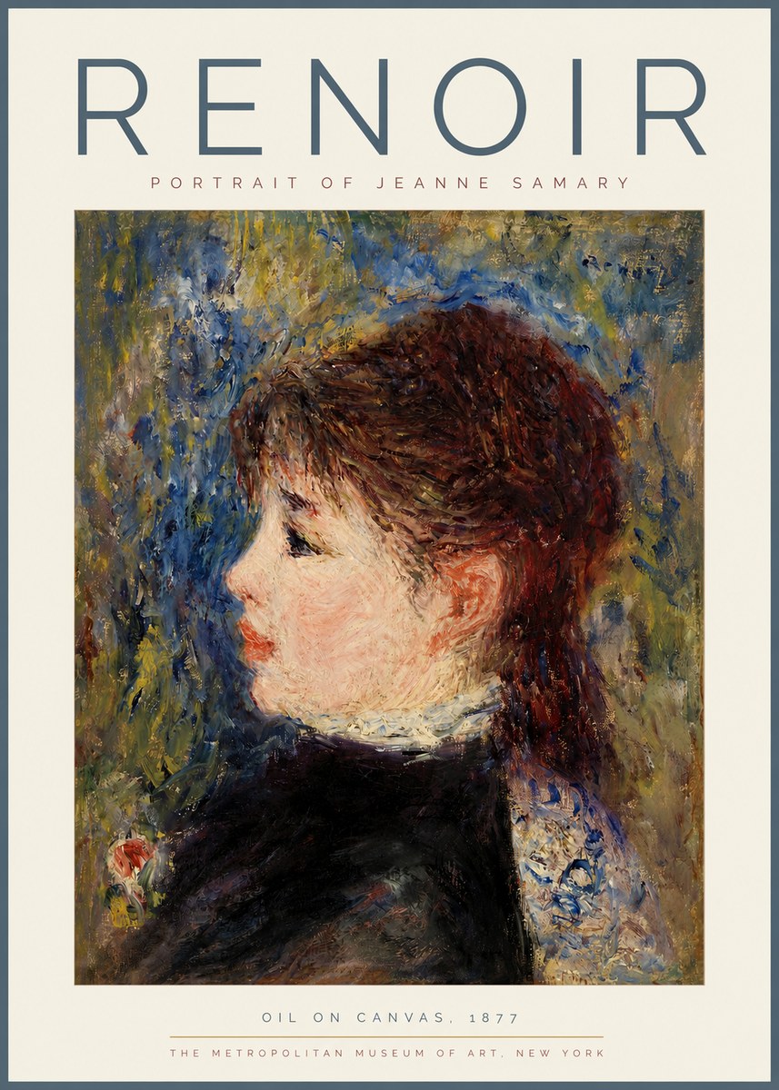 Renoir Portrait of a Young Woman II No3 - Plakát
