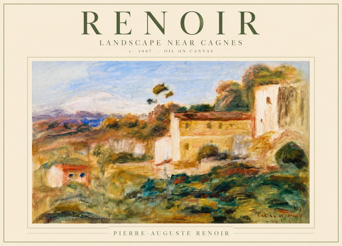 Renoir Landscape Near Cagnes No3 - Plakát