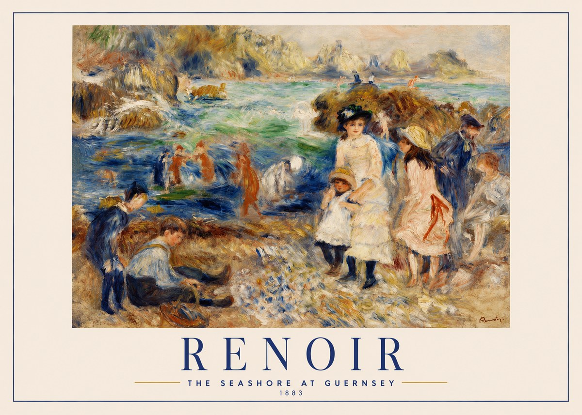 Renoir The Seashore at Guernsey No2 - Plakát