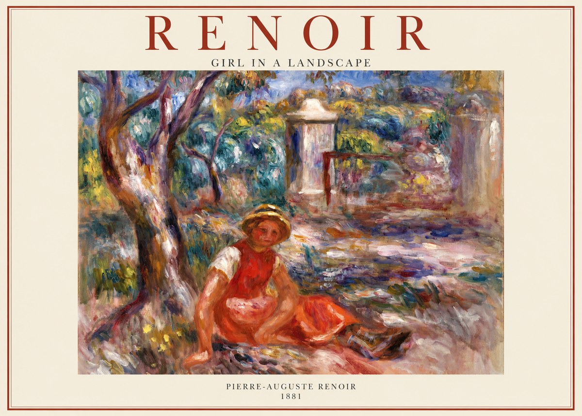 Renoir Girl in a Landscape No1 - Plakát