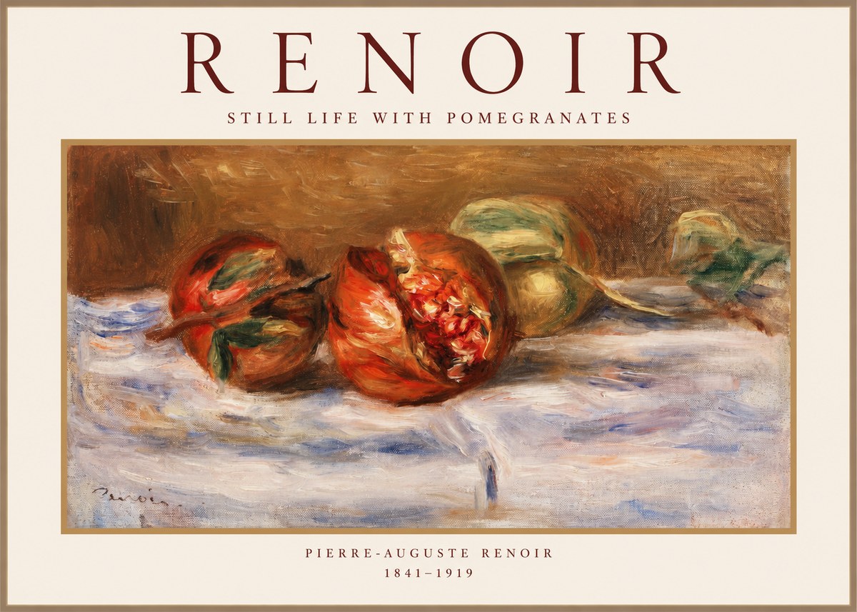 Renoir Still Life with Pomegranates No1 - Plakát