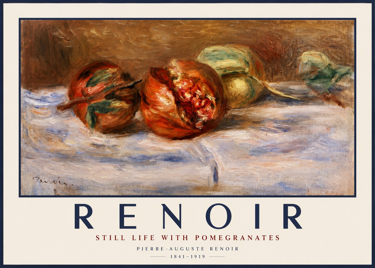 Renoir Still Life with Pomegranates No2 - Plakát