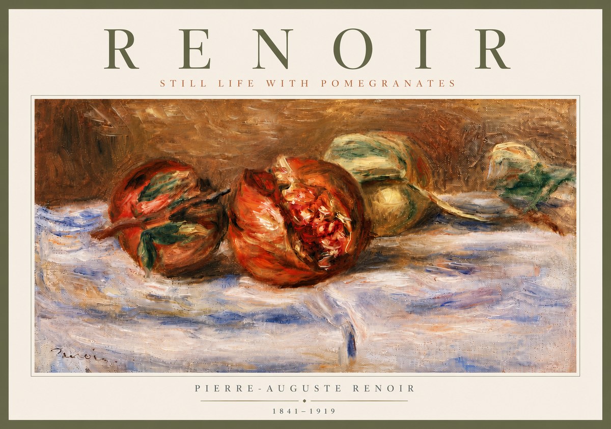 Renoir Still Life with Pomegranates No5 - Plakát