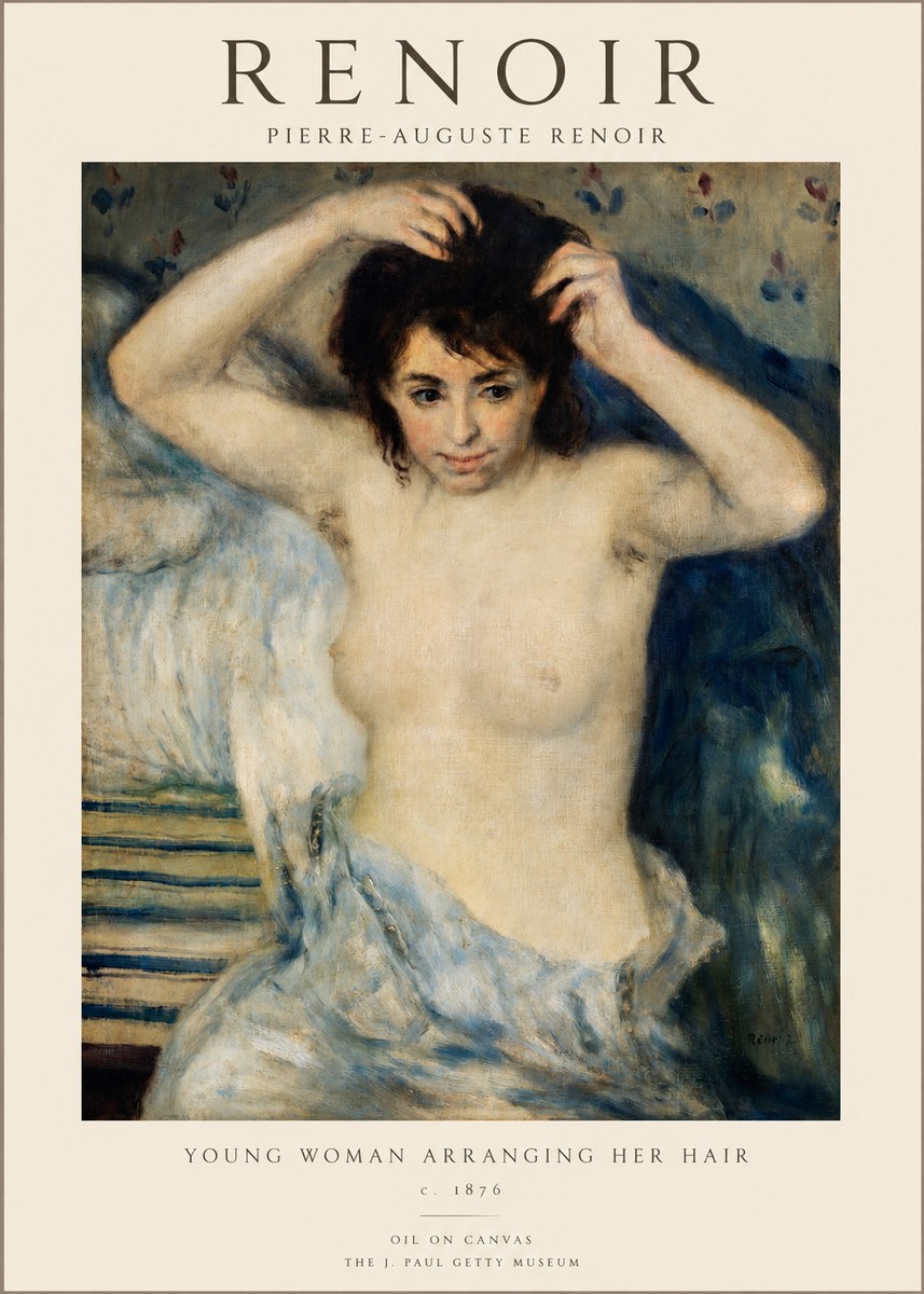 Renoir Young Woman Arranging Her Hair No1 - Plakát