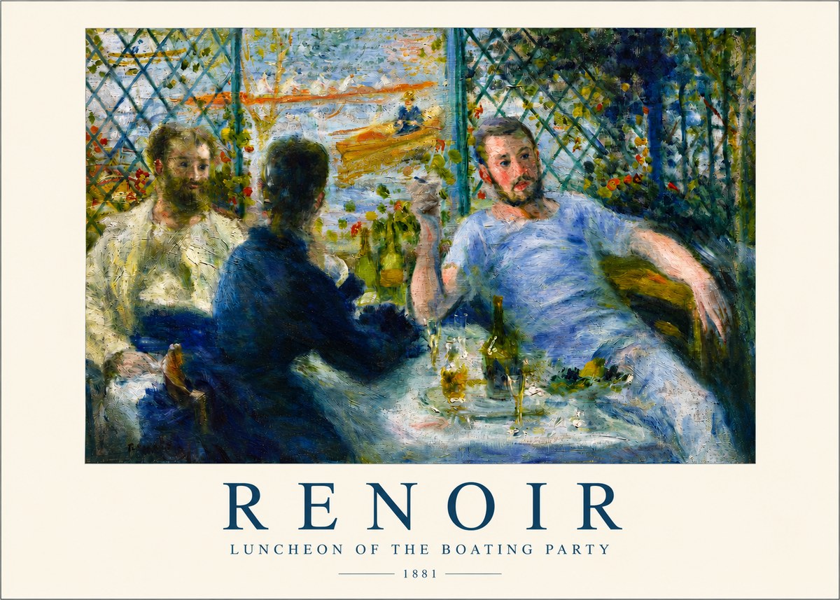 Renoir Luncheon of the Boating Party No3 - Plakát