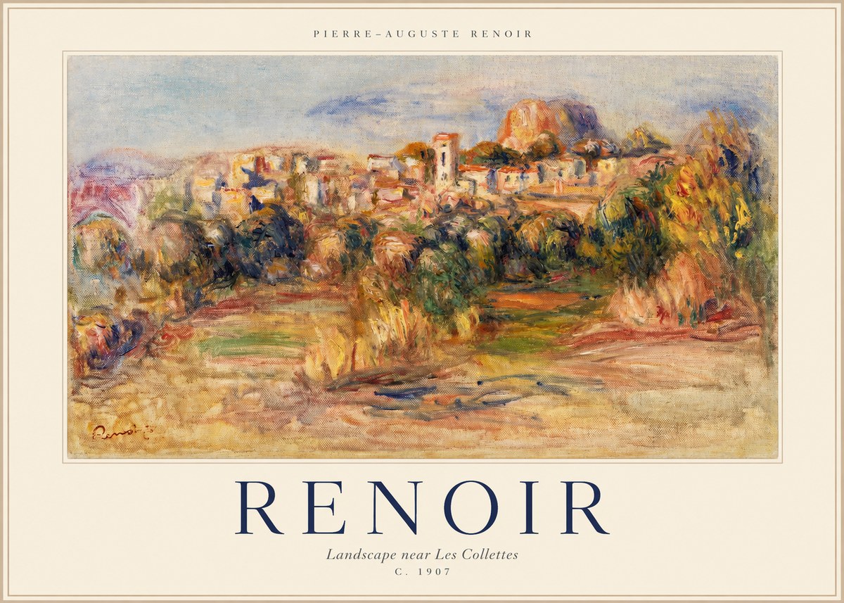 Renoir Landscape Near Les Collettes No1 - Plakát