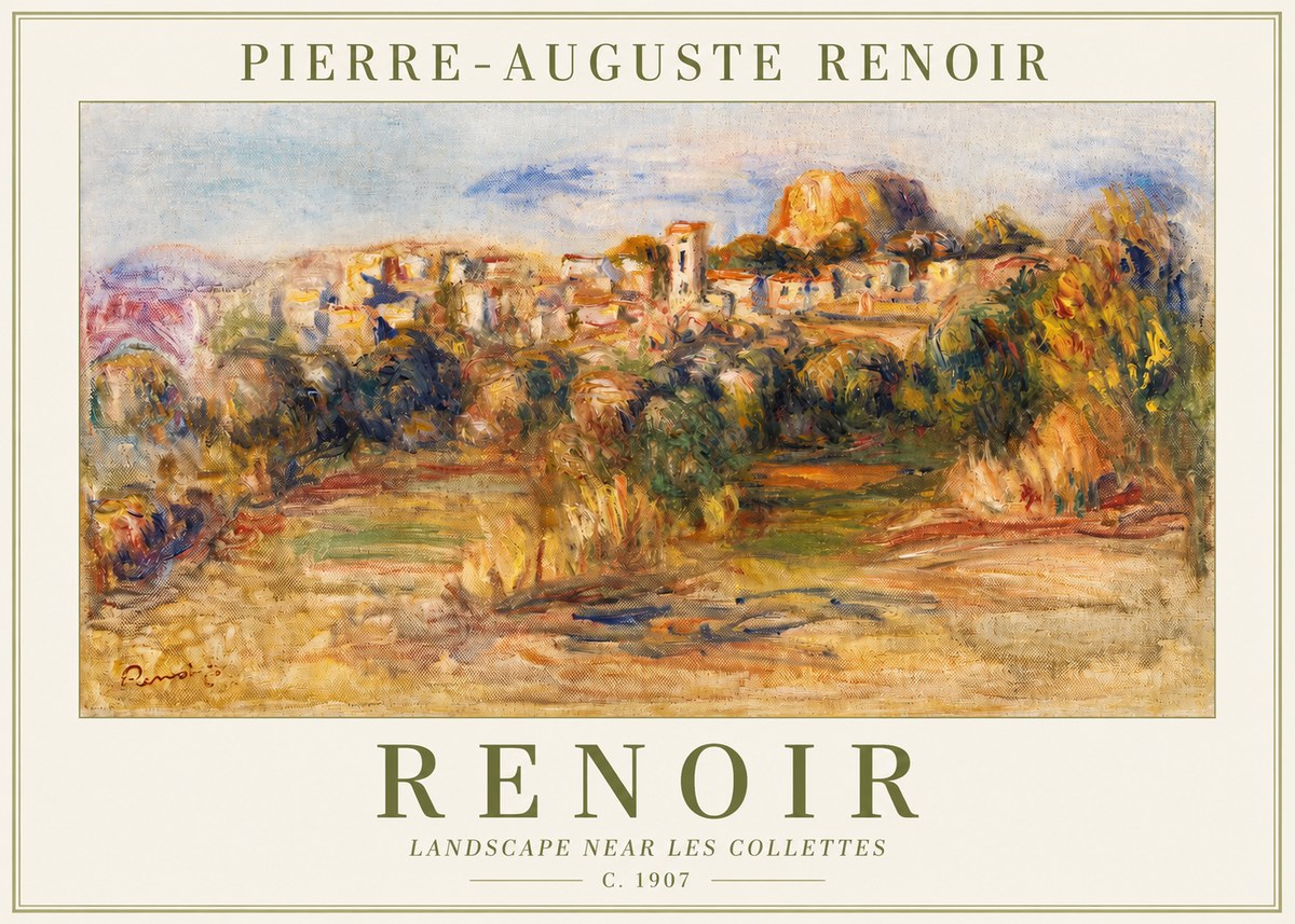 Renoir Landscape Near Les Collettes No2 - Plakát