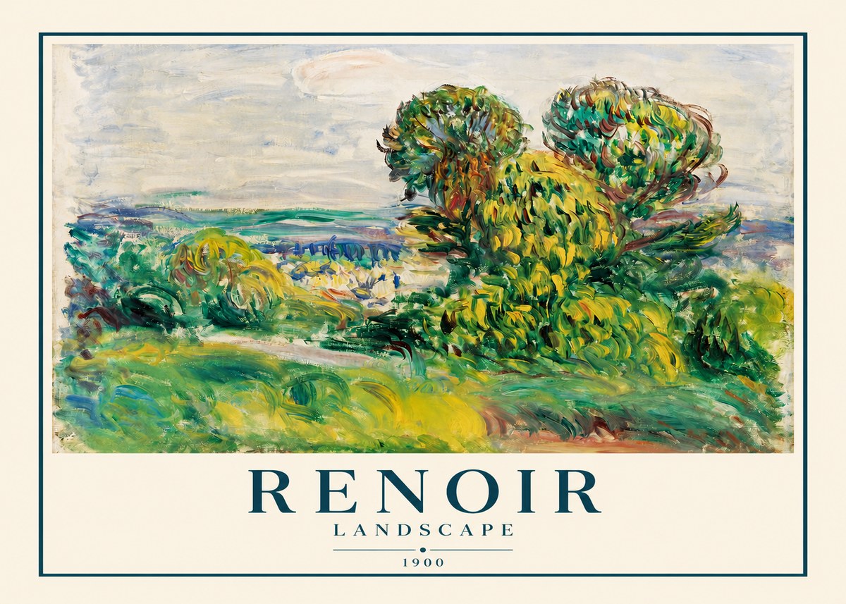 Renoir Landscape (Trees and Hills) No2 - Plakát