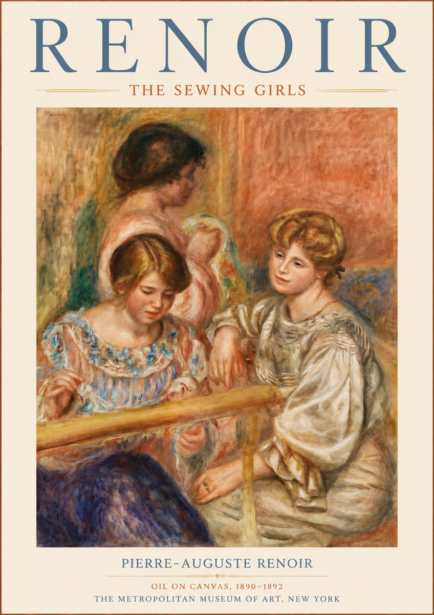Renoir The Sewing Girls No6 - Plakát